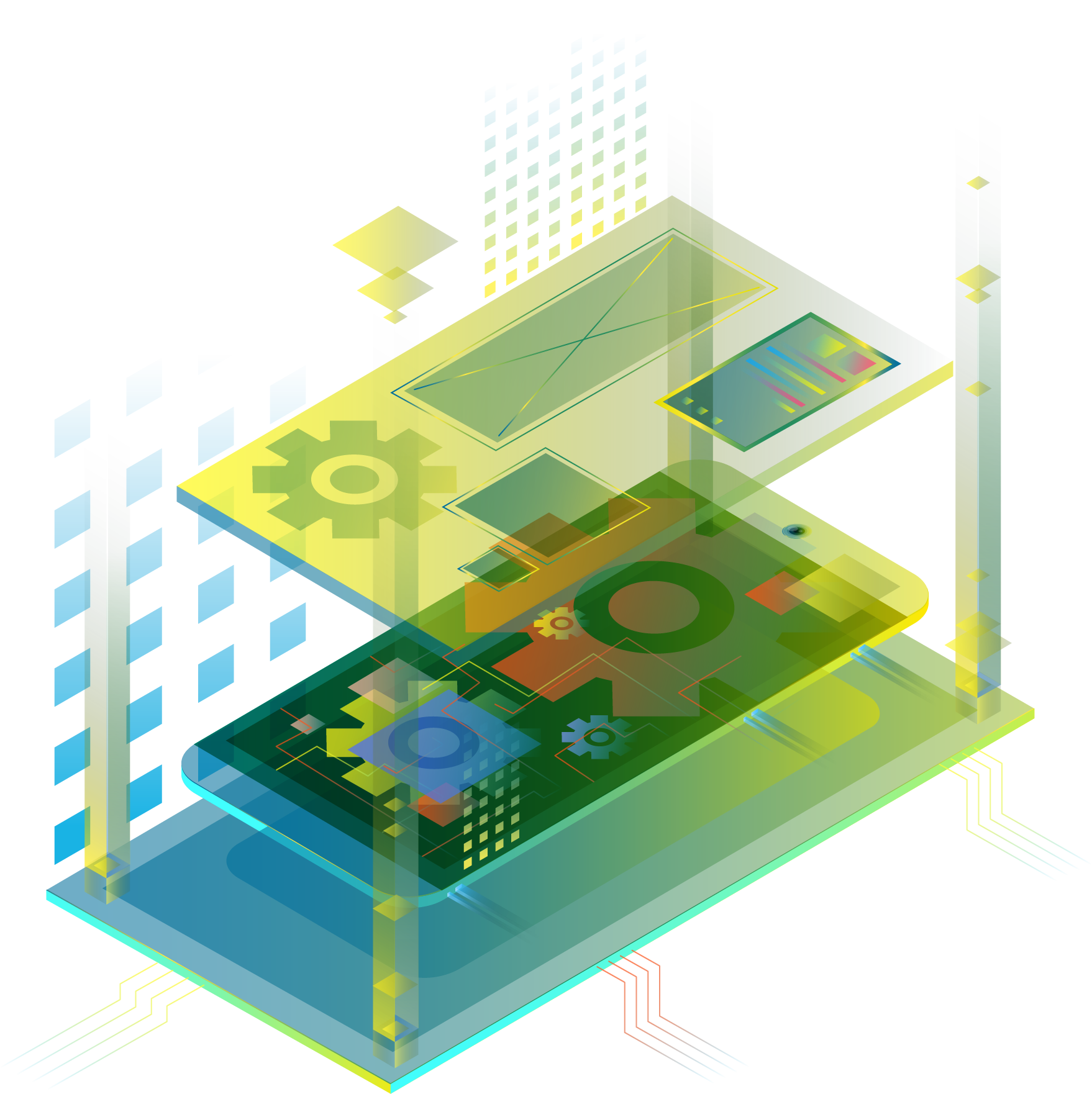 Architettura OrangeMeter: server di acquisizione dati connessi al cloud AWS